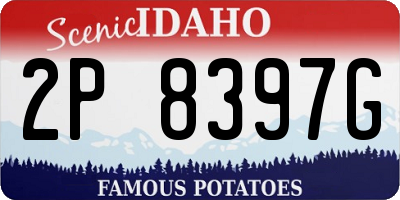 ID license plate 2P8397G