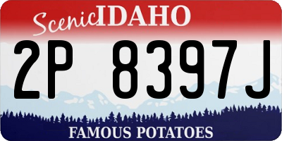 ID license plate 2P8397J