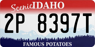 ID license plate 2P8397T