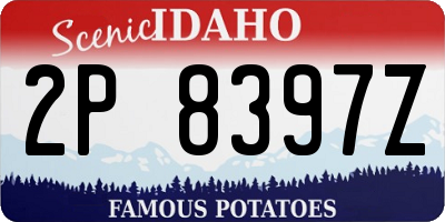 ID license plate 2P8397Z