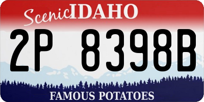 ID license plate 2P8398B