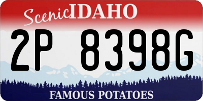 ID license plate 2P8398G