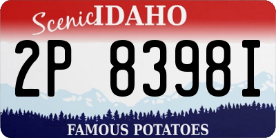 ID license plate 2P8398I