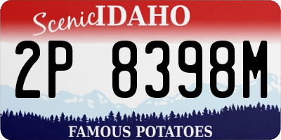 ID license plate 2P8398M