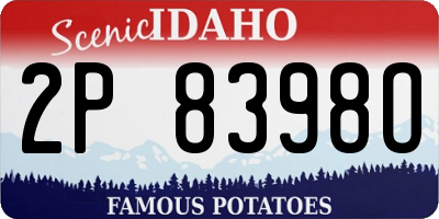 ID license plate 2P8398O