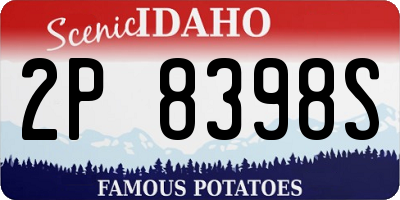 ID license plate 2P8398S