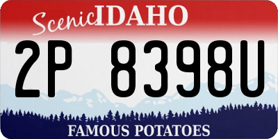 ID license plate 2P8398U
