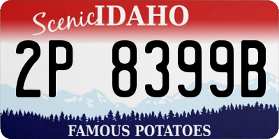ID license plate 2P8399B