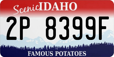 ID license plate 2P8399F