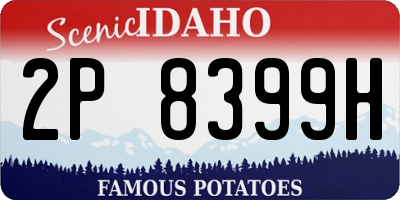 ID license plate 2P8399H