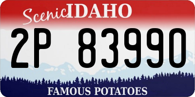 ID license plate 2P8399O