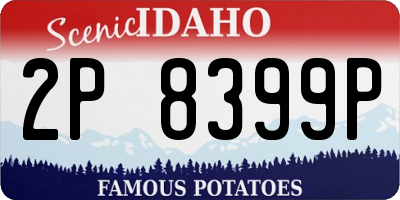 ID license plate 2P8399P