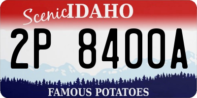 ID license plate 2P8400A