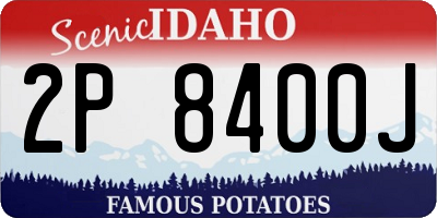 ID license plate 2P8400J