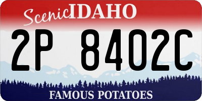 ID license plate 2P8402C