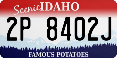 ID license plate 2P8402J