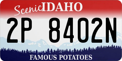 ID license plate 2P8402N