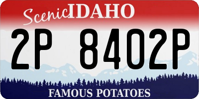 ID license plate 2P8402P