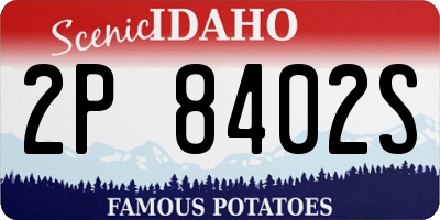 ID license plate 2P8402S