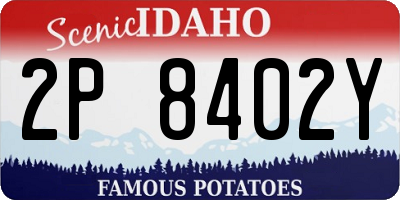 ID license plate 2P8402Y