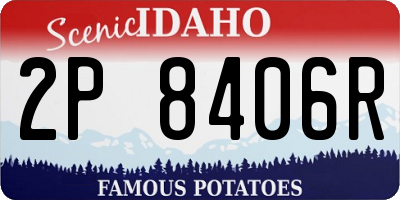 ID license plate 2P8406R