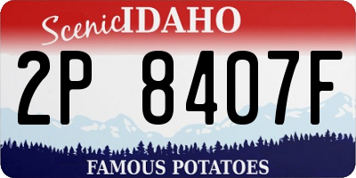ID license plate 2P8407F