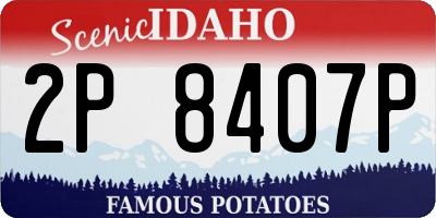 ID license plate 2P8407P