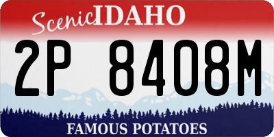 ID license plate 2P8408M