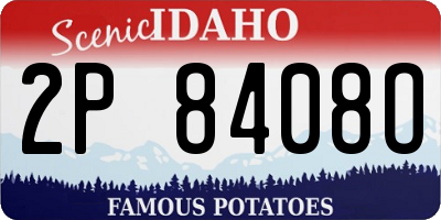 ID license plate 2P8408O