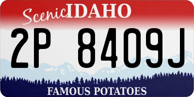 ID license plate 2P8409J