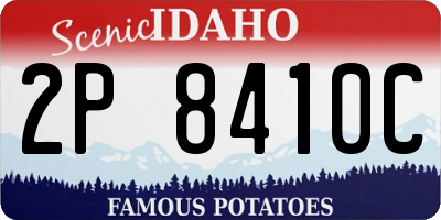 ID license plate 2P8410C