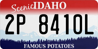 ID license plate 2P8410L