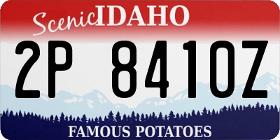ID license plate 2P8410Z