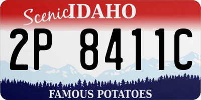 ID license plate 2P8411C
