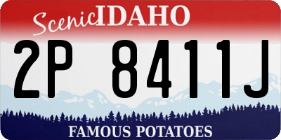 ID license plate 2P8411J