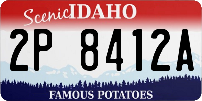 ID license plate 2P8412A