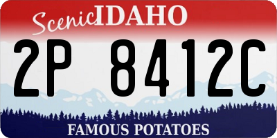 ID license plate 2P8412C