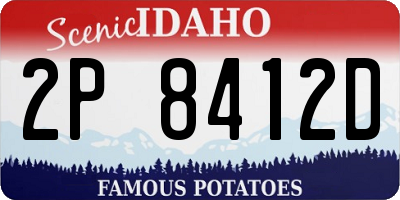 ID license plate 2P8412D