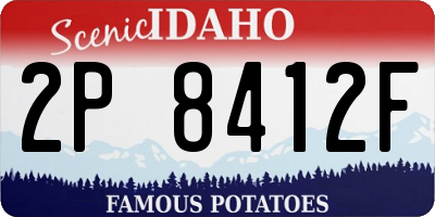 ID license plate 2P8412F