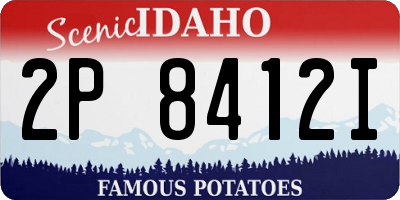 ID license plate 2P8412I