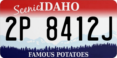 ID license plate 2P8412J