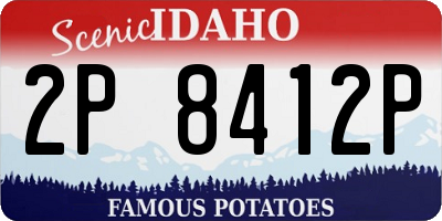 ID license plate 2P8412P