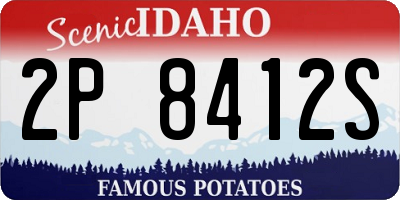 ID license plate 2P8412S
