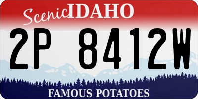 ID license plate 2P8412W