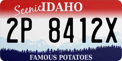 ID license plate 2P8412X