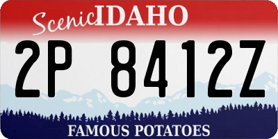 ID license plate 2P8412Z