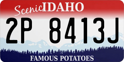 ID license plate 2P8413J