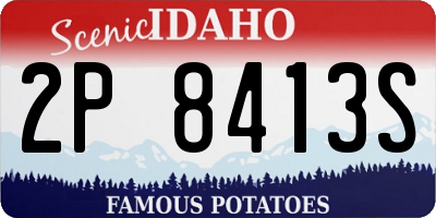 ID license plate 2P8413S