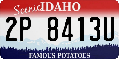 ID license plate 2P8413U