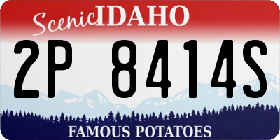 ID license plate 2P8414S